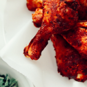 chicken drumsticks with greens