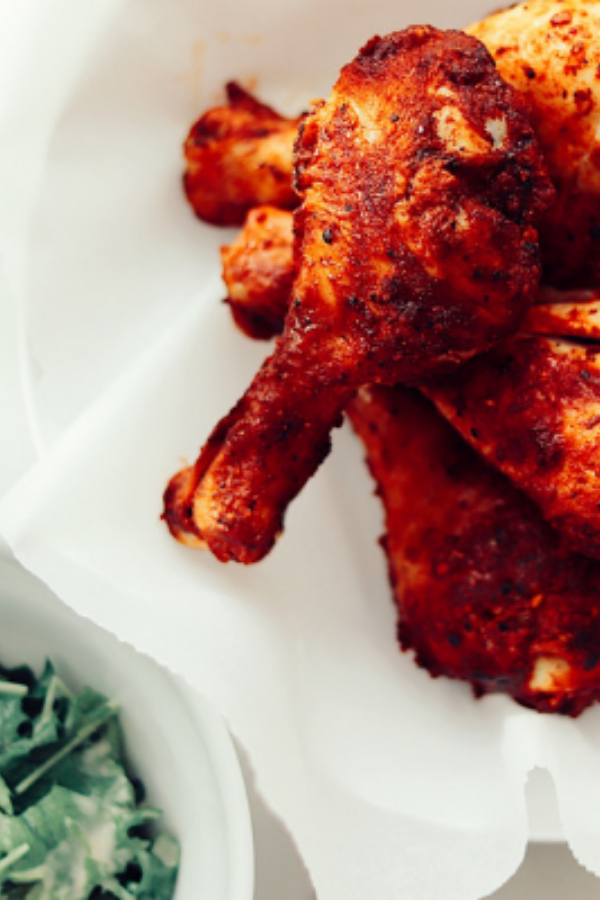 chicken drumsticks with greens