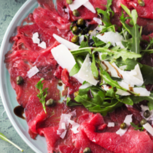 carpaccio de boeuf avec parmesan