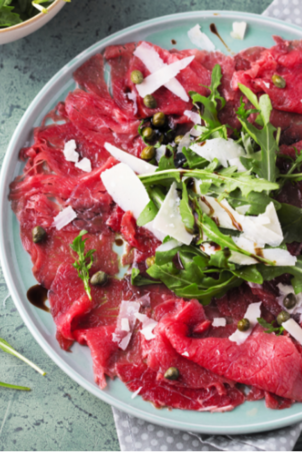 carpaccio de boeuf avec parmesan