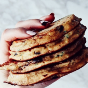chocolat and zuccini pancakes