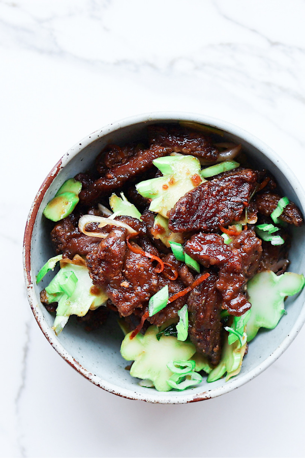 orange beef with brocoli